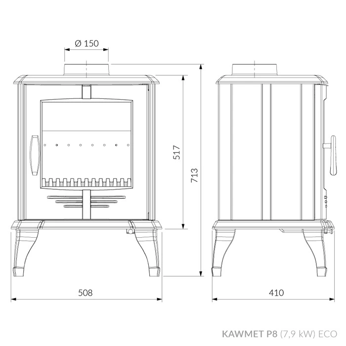 Купити Чавунна піч-камін KAWMET P8 ECO в Україні