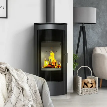 Купити Сталева піч-камін Kratki Kratki KOZA TITAN GLASS панорама в Україні