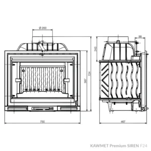 Купити Камінну топку KAWMET Premium SIREN F24 в Україні