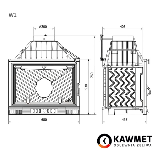 Купити Камінну топку KAWMET W1 Feniks в Україні
