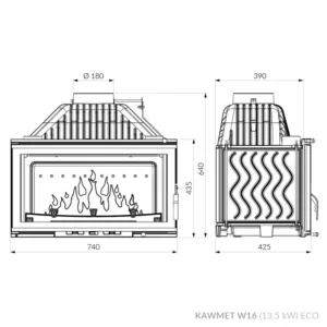 Купити Камінну топку KAWMETW16 EСO 13.5 kW в Україні