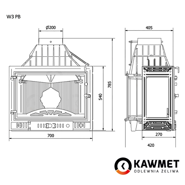 Купити Камінну топку KAWMET W3 PB в Україні
