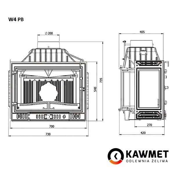 Купити Камінну топку KAWMET W4 LB в Україні