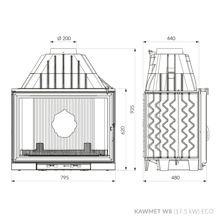 Купити Камінну топку KAWMET W8 в Україні