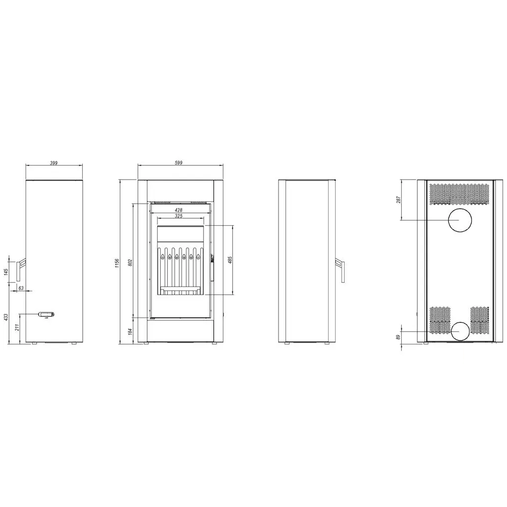 Купити сталеву піч-камін DEFRO Home Solum