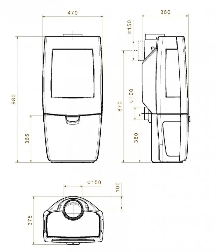 Купити чавунну піч-камін Dovre Sense 203 в Україні