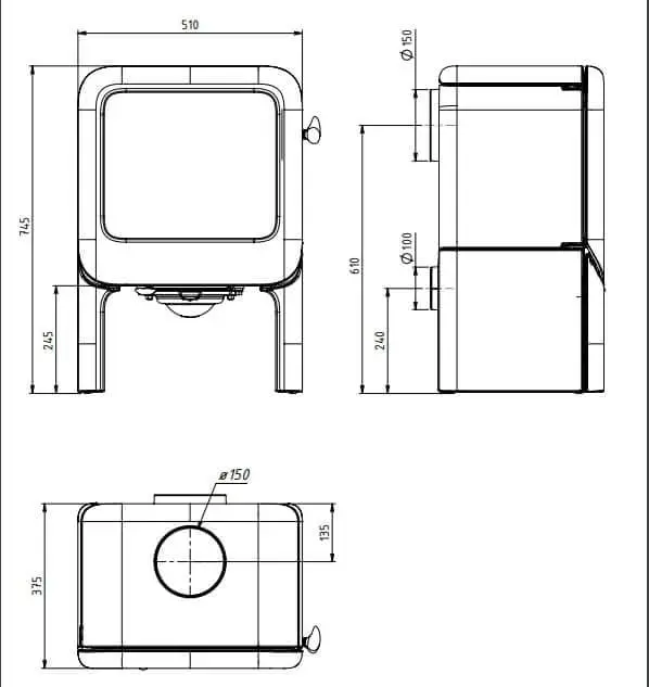 Купити чавунну піч-камін Dovre ROCK 350 TB в Україні