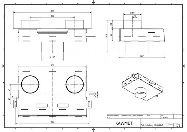 Купити Долот (адаптер) для подачі повітря зовні KAWMET W17 ECO в Україні